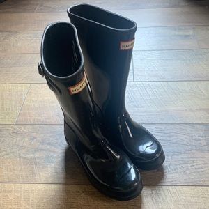 Black hunter rain boots